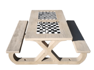 Avec jeu de dames et jeu d'échec